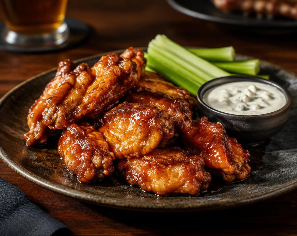 Saucy BELAIR wings with dip
